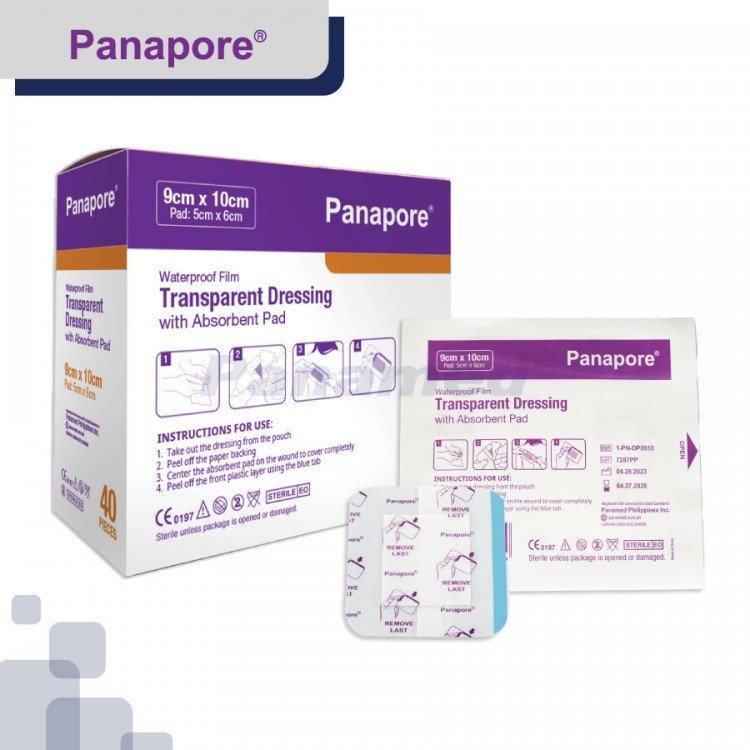 Panapore Transparent Dressing w/ Pad 9x10cm sold by 40s